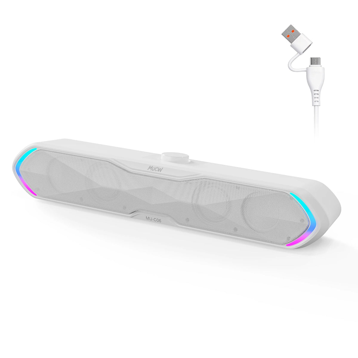 MUCW Bluetooth USB Gaming Soundbar With Stereo Speaker Audio