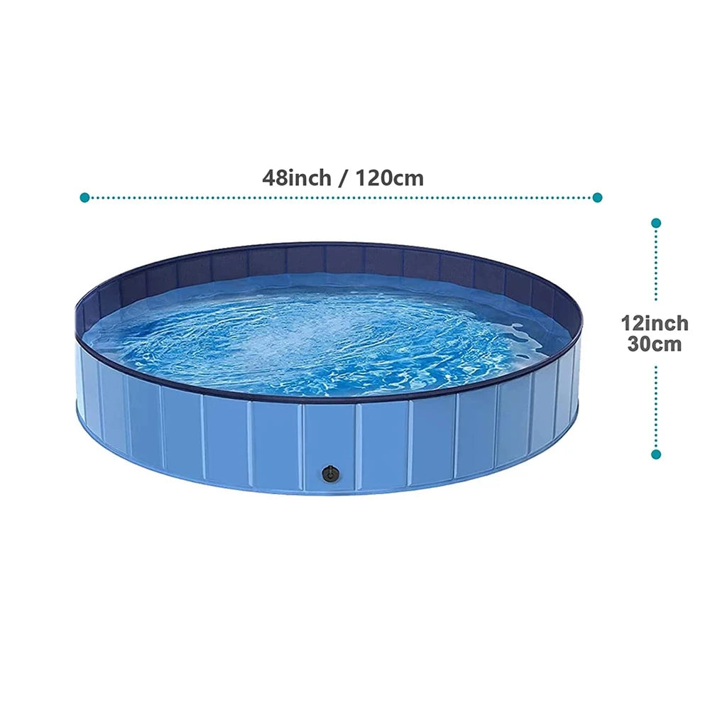Foldable Scratch-Resistant Dog Pool Bath Tub For Large Dogs