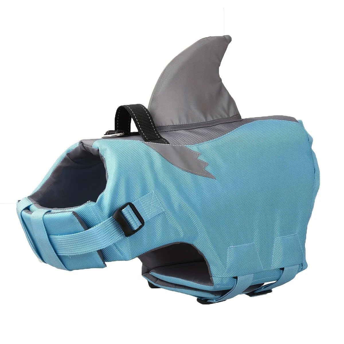 Reflective Shark Shape Dog Life Jacket With Adjustable Safety Handle