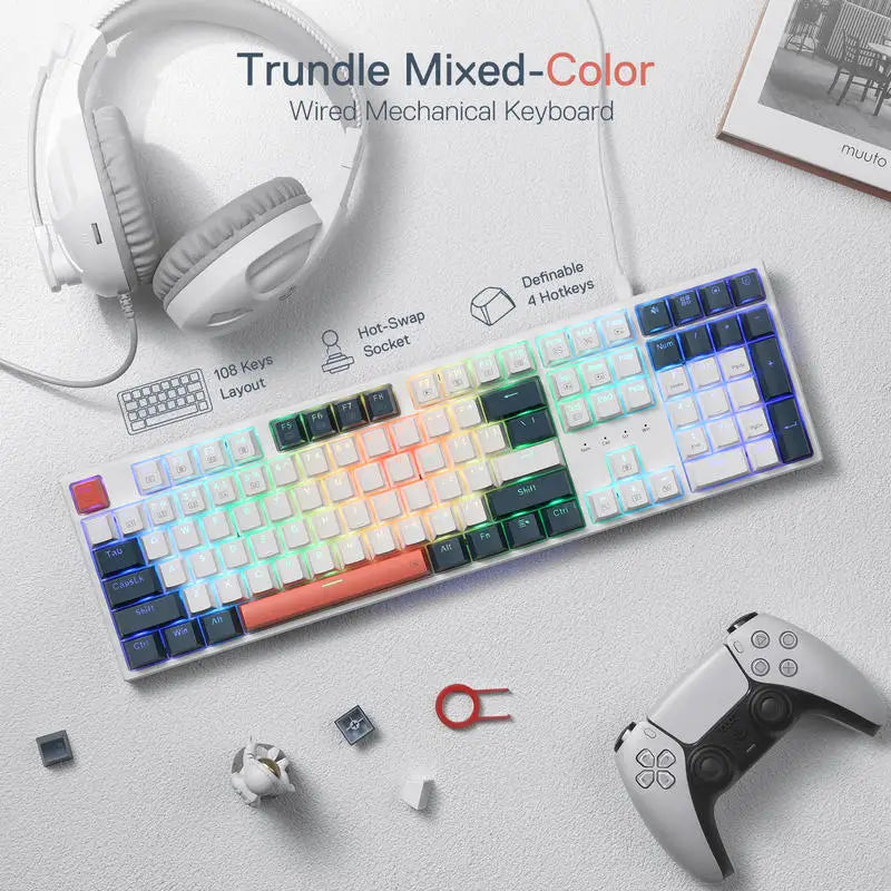 Redragon K668 Mechanical Gaming Keyboard With Hot Swappable Switches