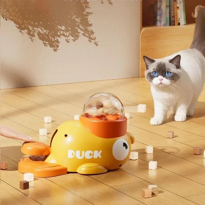 Automatic Cat Treat Feeder Toy For Interactive Play