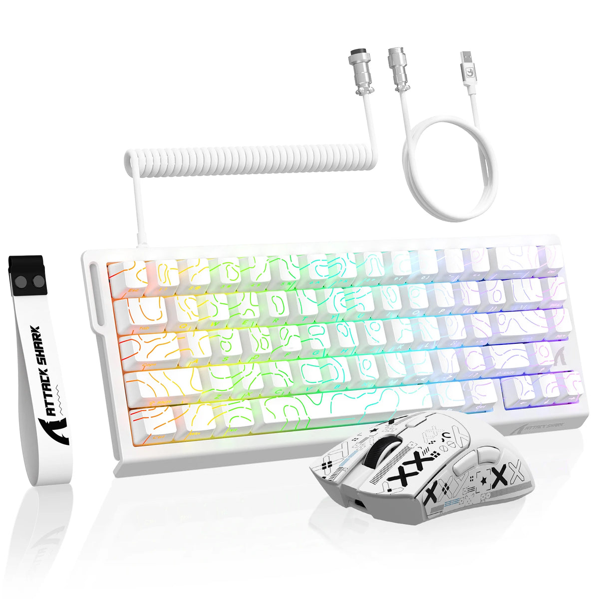 Attack Shark X68HE Mechanical Keyboard And R1 Wireless Mouse Combo