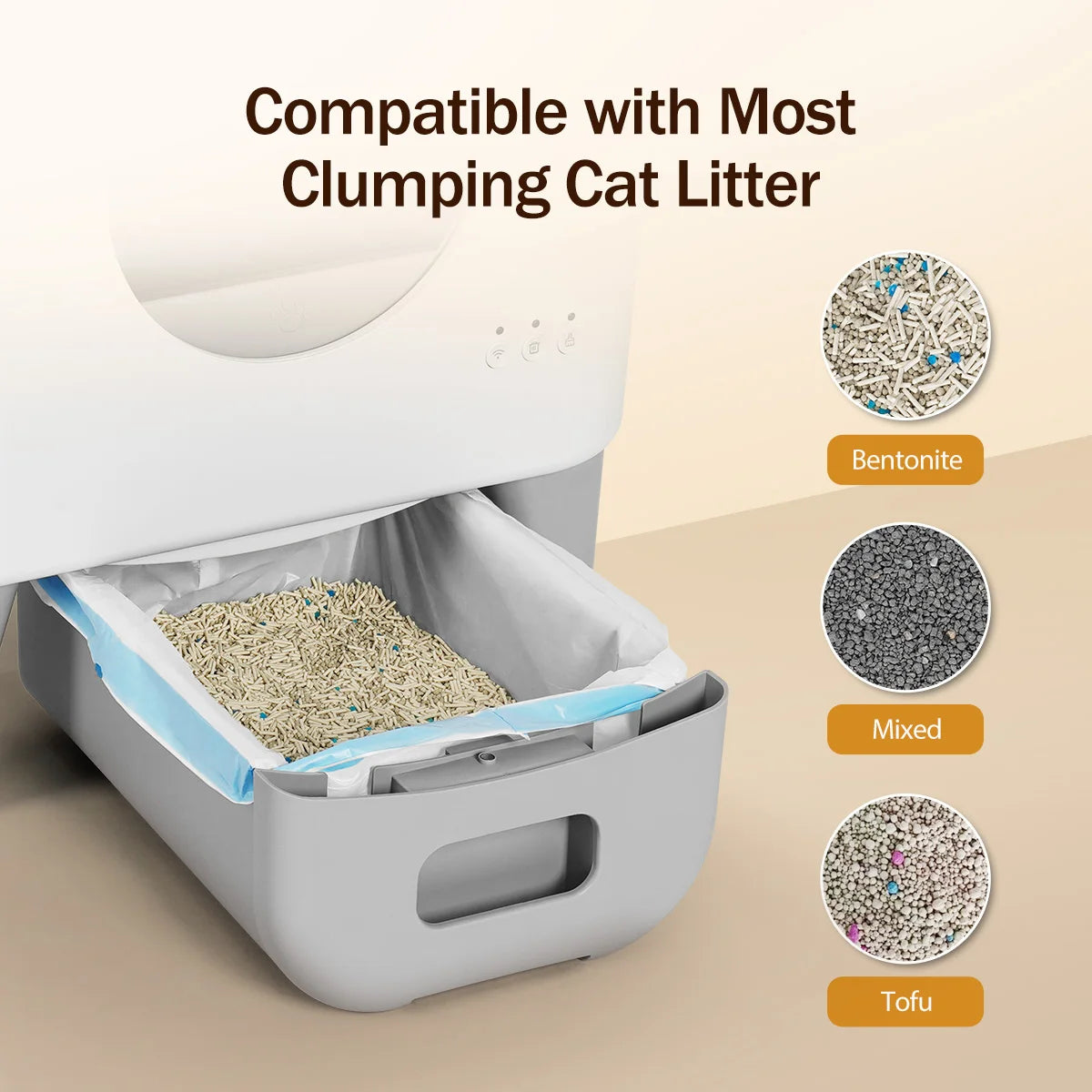 Automatic Smart Cat Litter Box With Intelligent Self Cleaning System