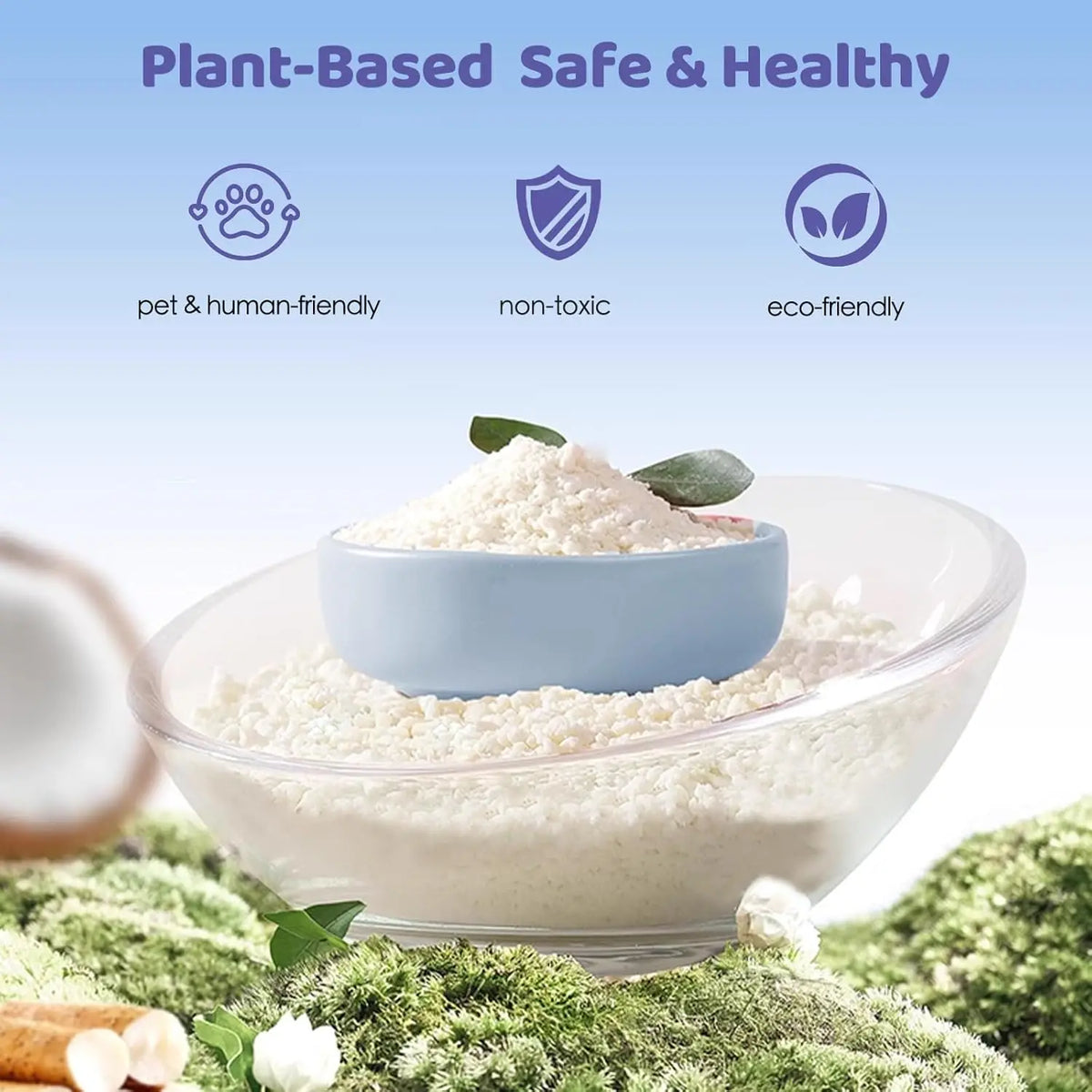 EZSKUUP Cassava Non Stick Cat Litter For Automatic Litter Boxes