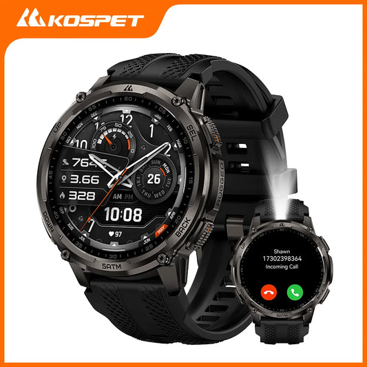 KOSPET TANK T4C Rugged GPS Smartwatch With Flashlight Fitness Tracker