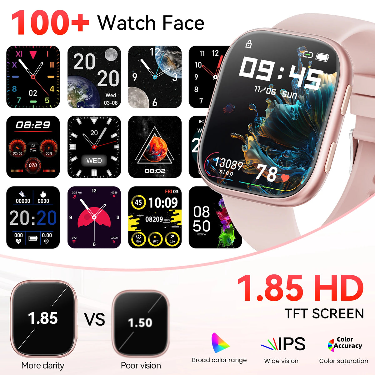 Bluetooth Call Smartwatch With Fitness Tracking And Heart Rate Monitor