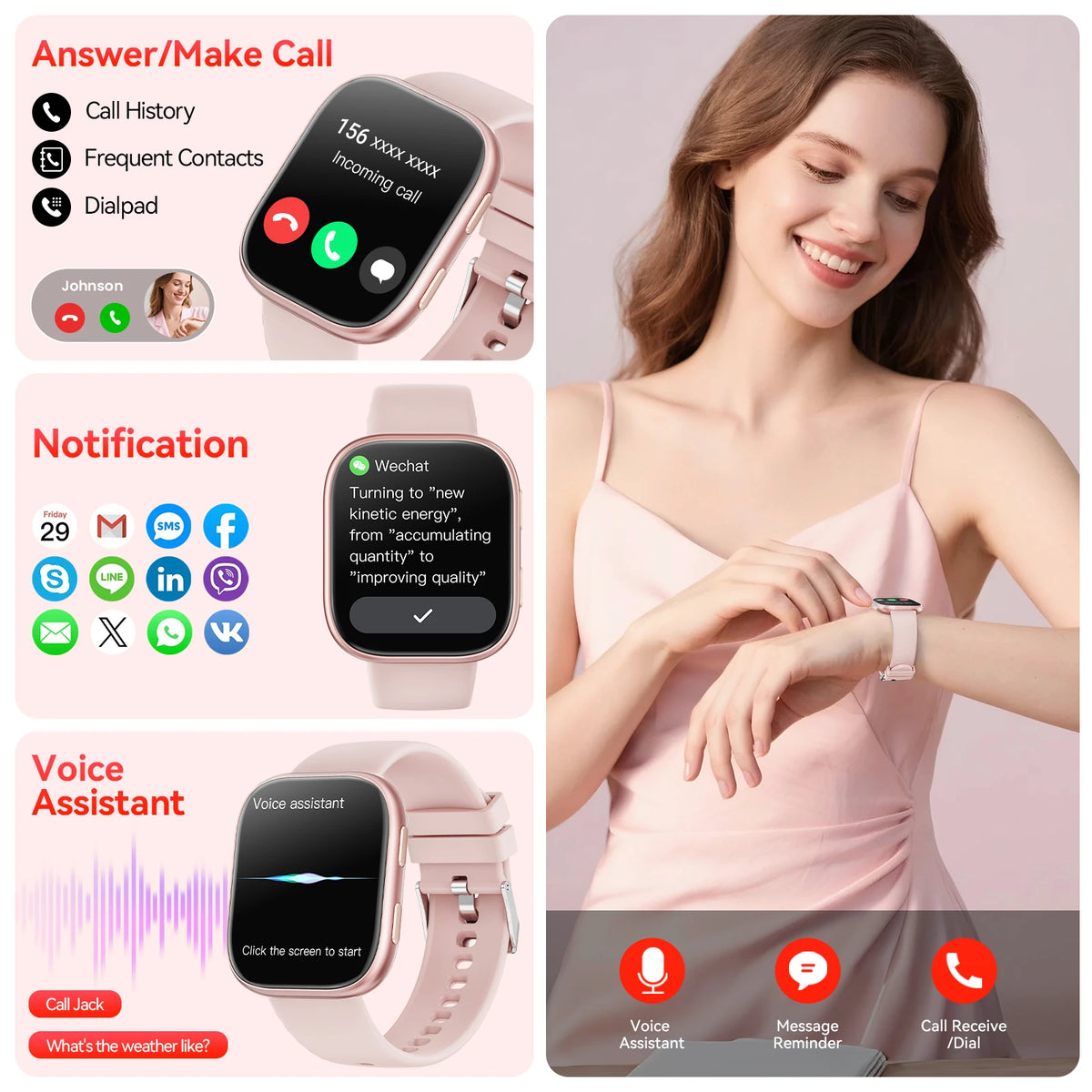 Bluetooth Call Smartwatch With Fitness Tracking And Heart Rate Monitor