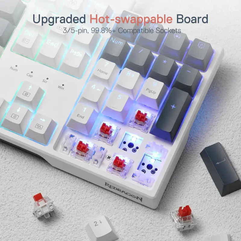Redragon K668 Mechanical Gaming Keyboard With Hot Swappable Switches
