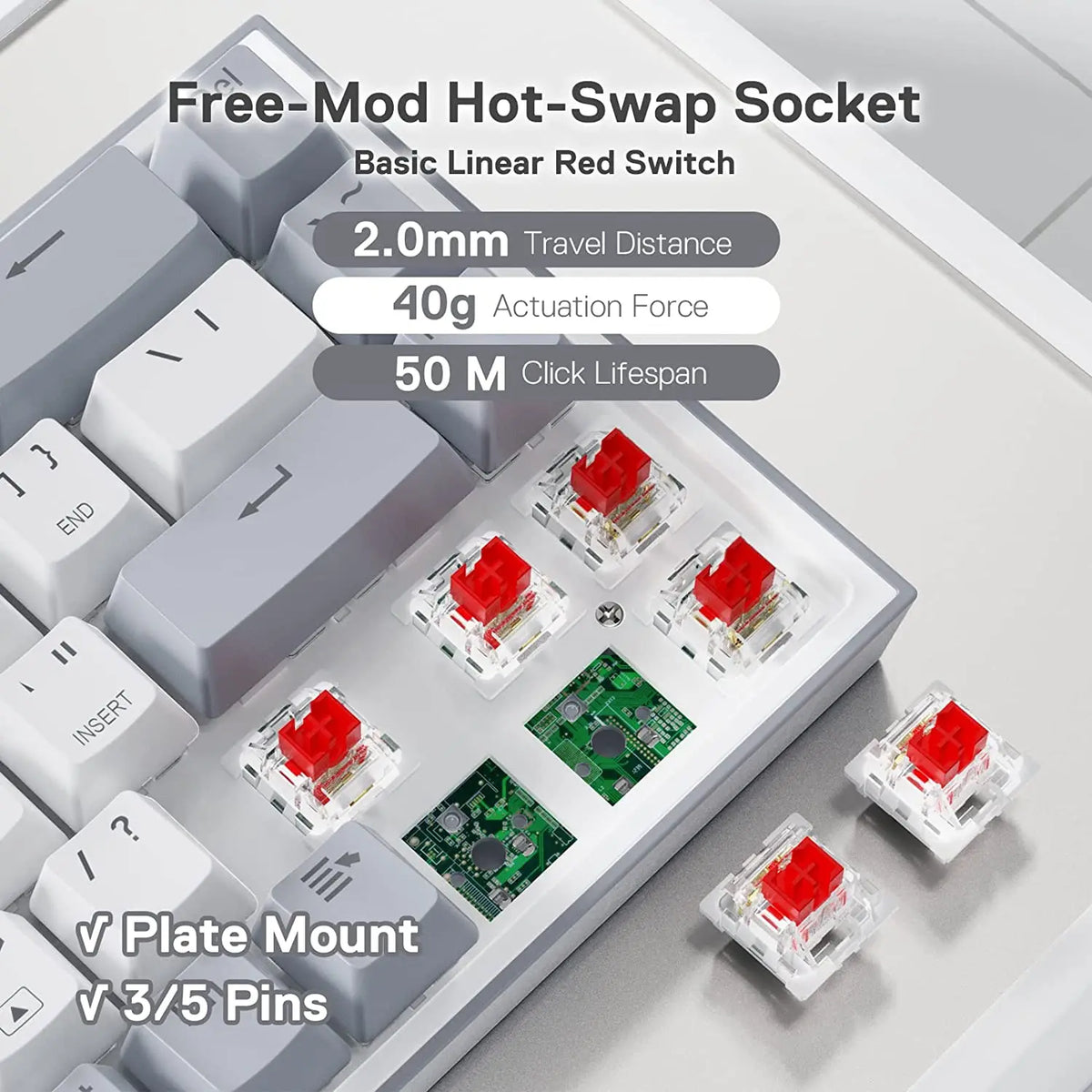 Redragon K631 Hot Swappable RGB Mechanical Gaming Keyboard