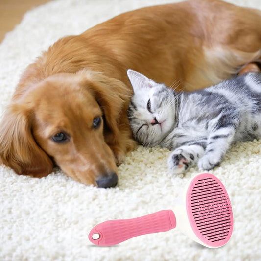 Non Slip Pet Grooming Brush ABS Plastic Easy Clean Ergonomic