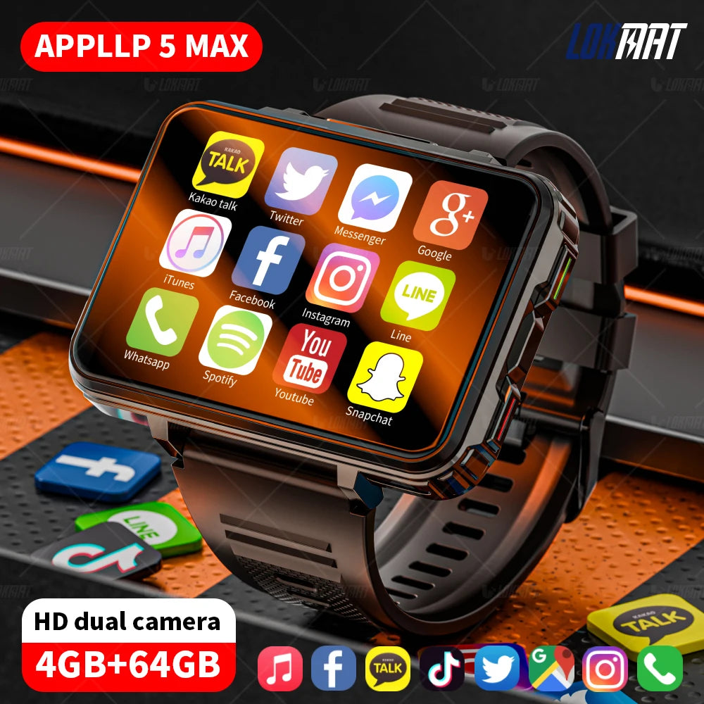 LOKMAT Android Watch Phone With 4G Calls And Dual Cameras
