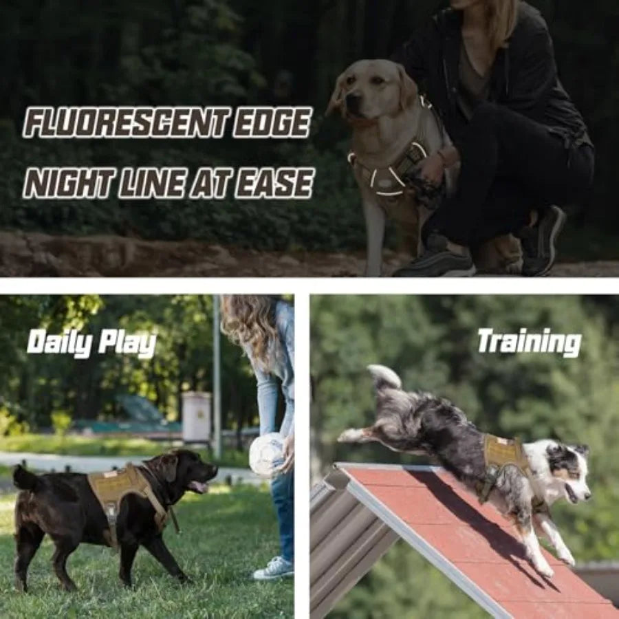 Tactical Adjustable Dog Harness Vest for No Pull Training