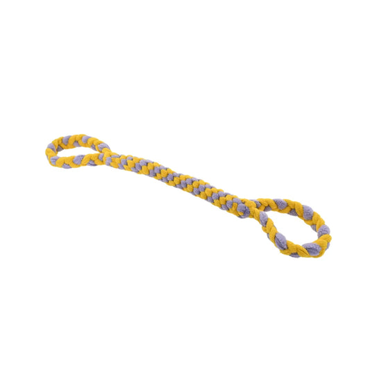 Interactive Dog Rope Tug Toys With Durable Woven Dual Handles