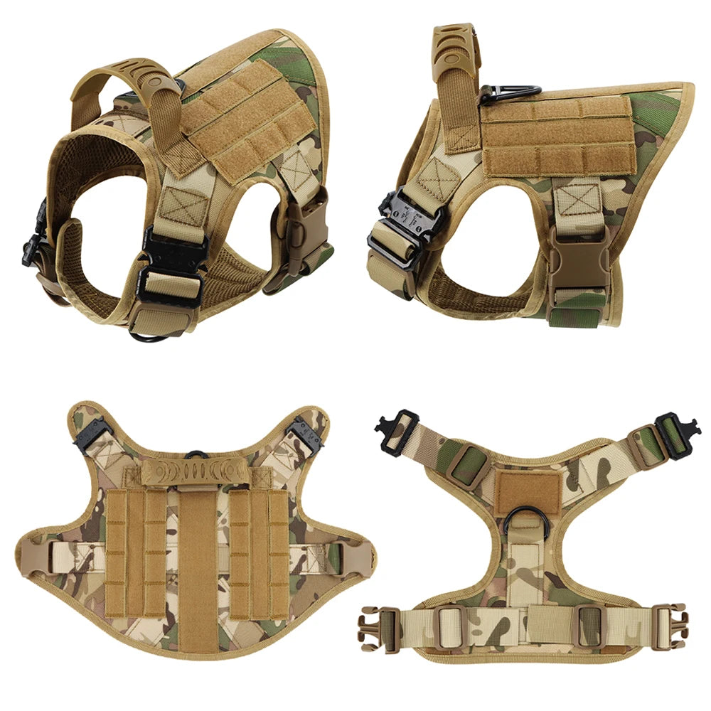 Tactical Dog Harness Leash Set For Training And Walking No Pull