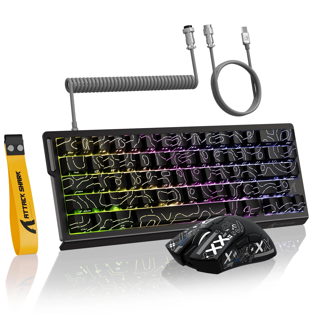 Attack Shark X68HE Mechanical Keyboard And R1 Wireless Mouse Combo