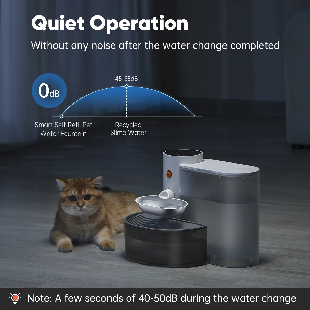 Petgravity Stainless Steel Cat Water Dispenser With Automatic Purification