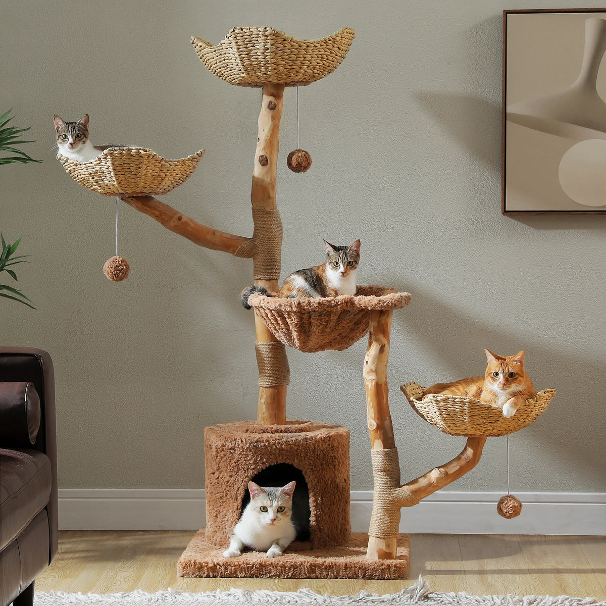 Pawz Road Multi Level Cat Condo With Sisal Scratching Posts