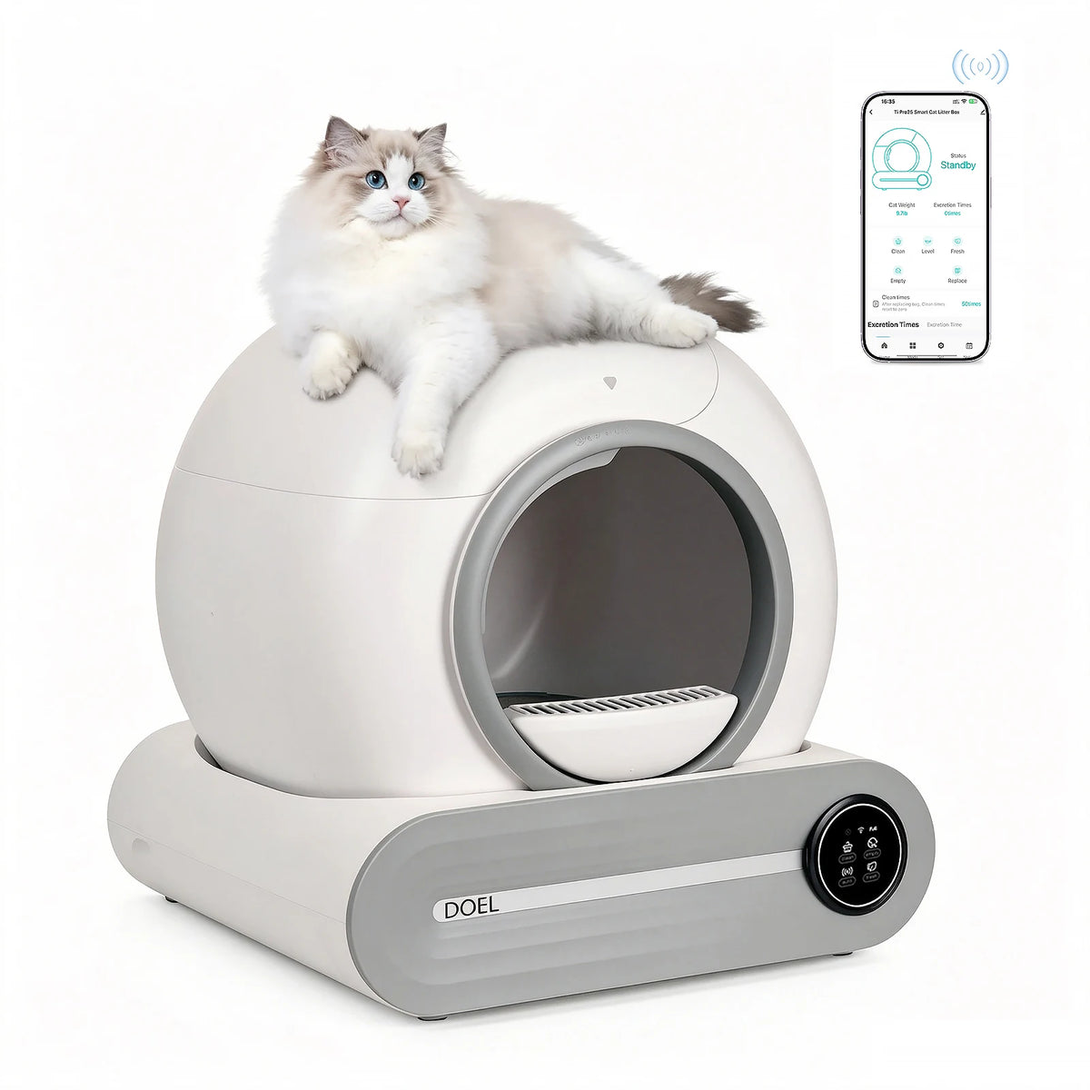 DOEL 2026 Upgrade Automatic Smart Litter Box With 65L Capacity