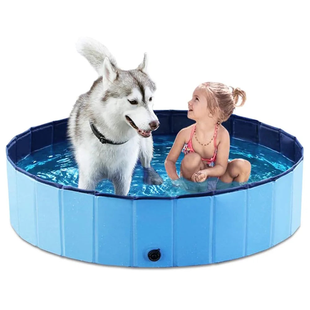 Foldable Scratch-Resistant Dog Pool Bath Tub For Large Dogs