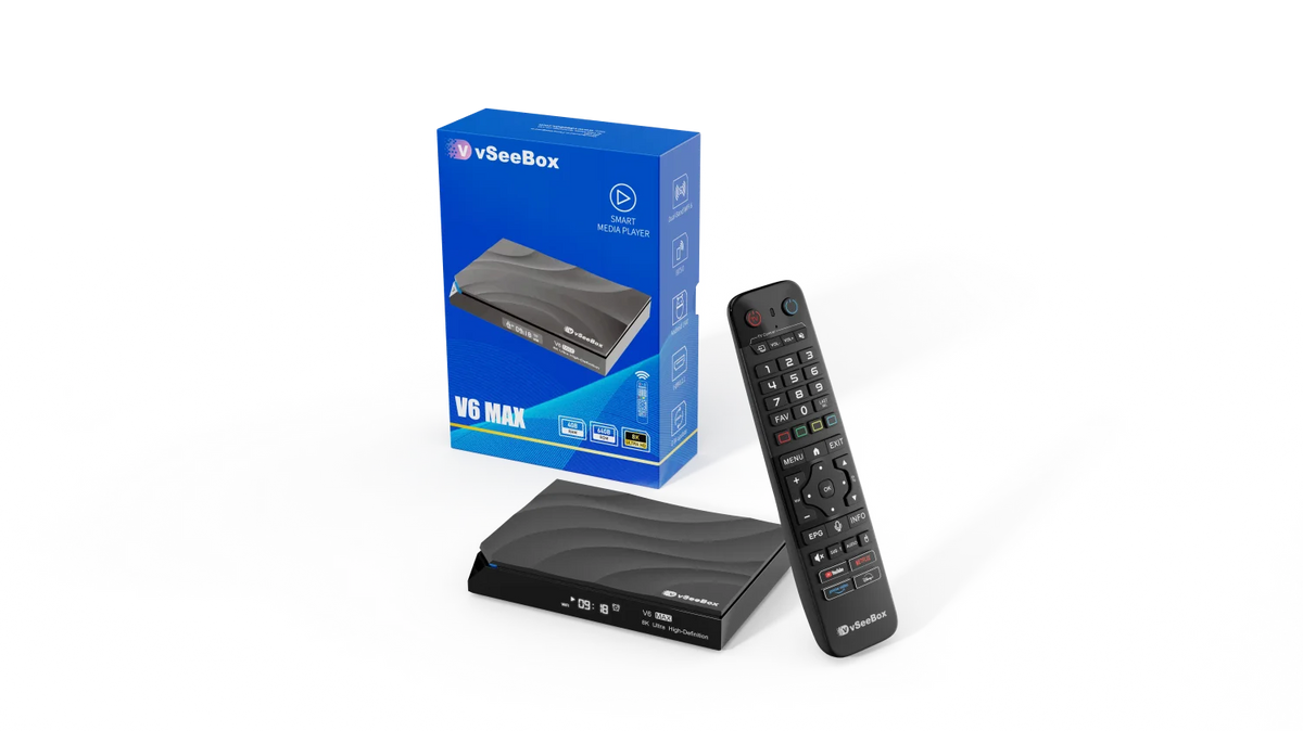 vSeeBox V6 Max Android Smart TV Streaming Box Dual Band WiFi