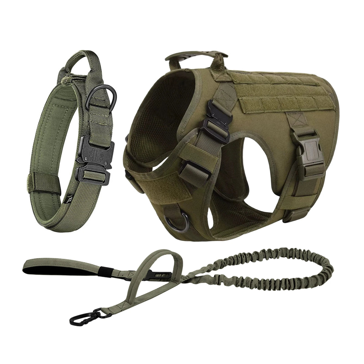 Adjustable Tactical Nylon Dog Harness With Quick Release