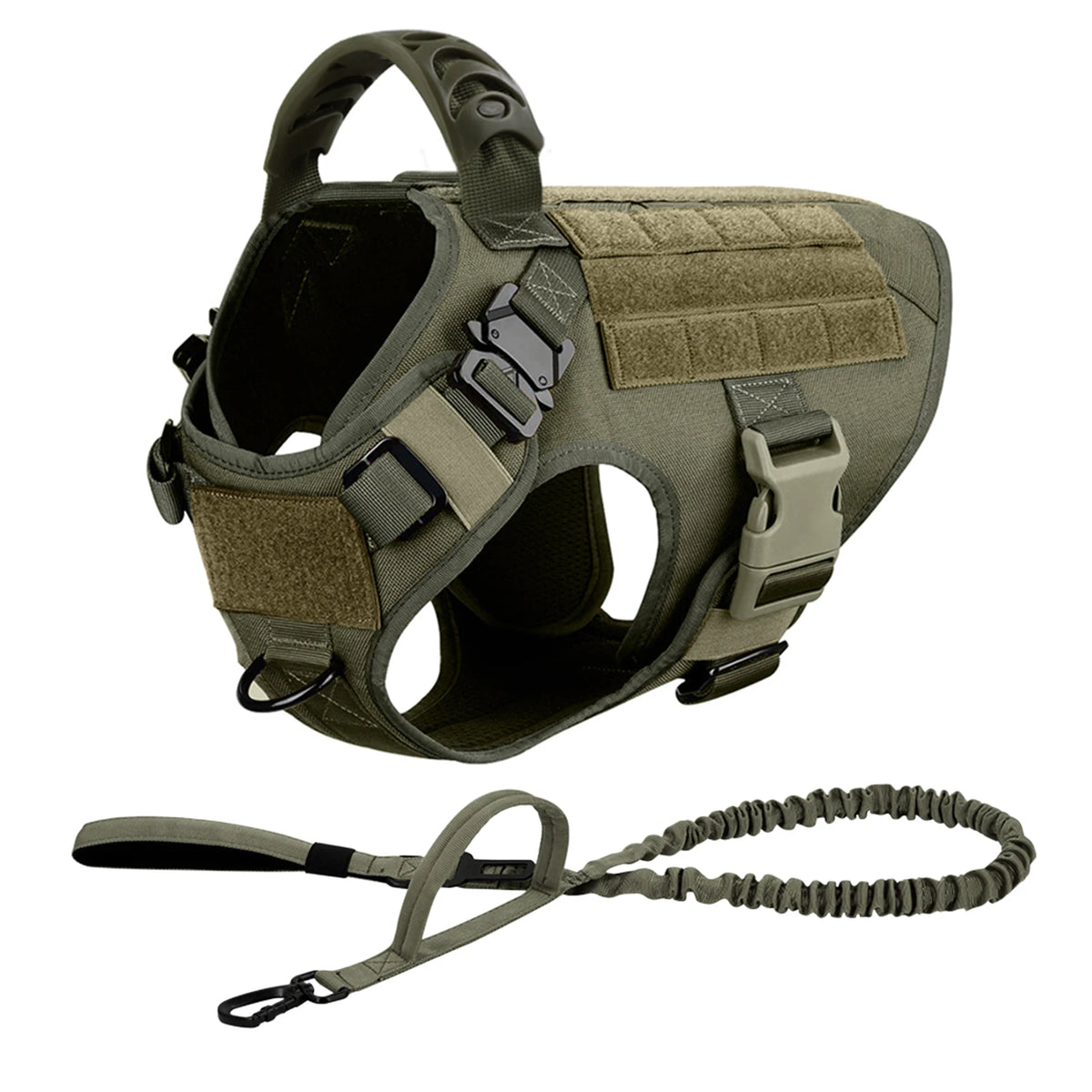 Tactical Dog Harness Leash Set For Training And Walking No Pull