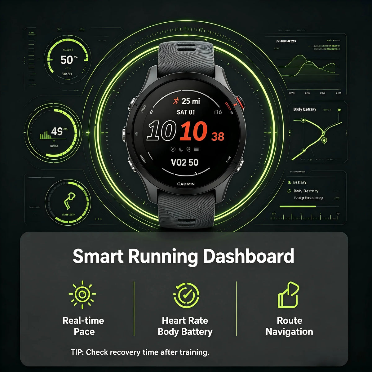 Garmin Forerunner 255 GPS Multisport Smartwatch With Fitness Tracking