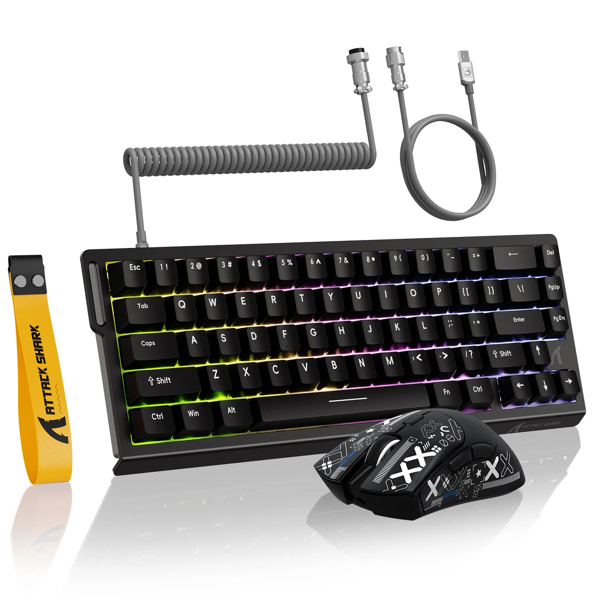 Attack Shark X68HE Mechanical Keyboard And R1 Wireless Mouse Combo