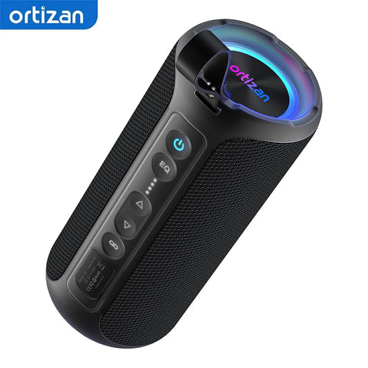 Ortizan Waterproof Bluetooth Speaker With Deep Bass And RGB Lighting