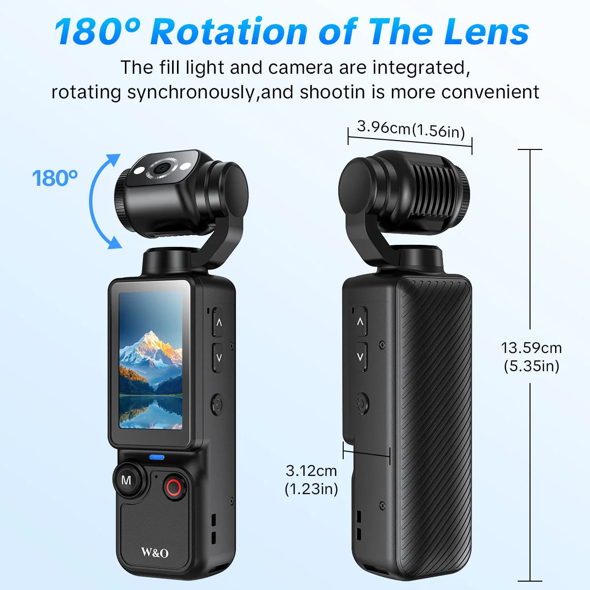 W&O 2.5K Digital Camera With 16X Zoom And Rotating Lens