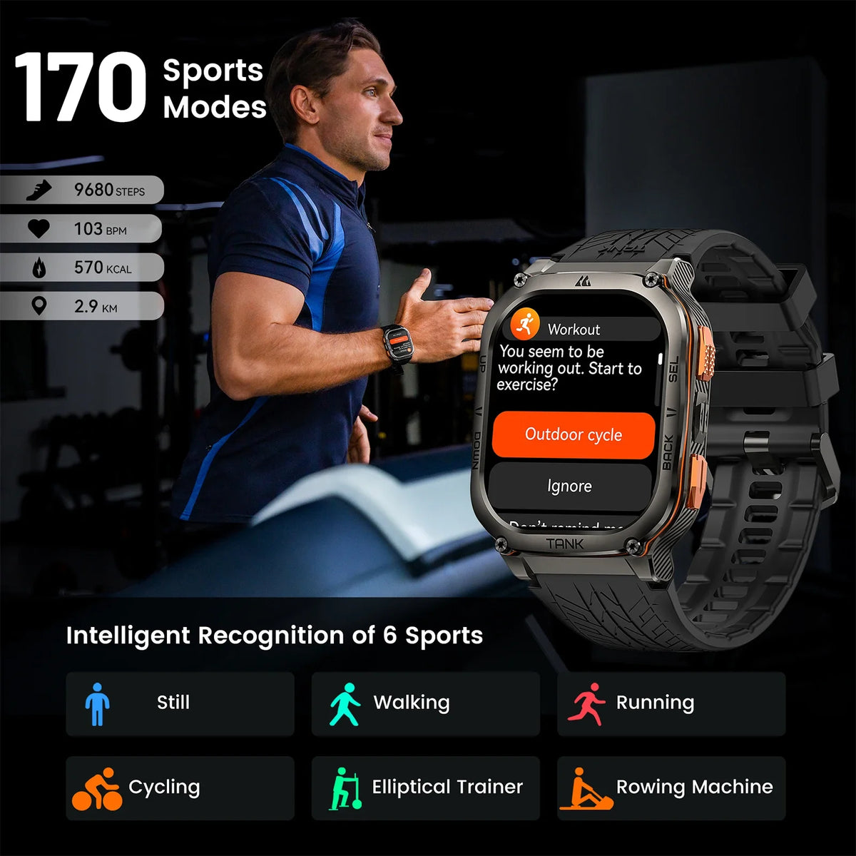 KOSPET Tank M3 Ultra GPS Waterproof Smartwatch With Bluetooth Calling
