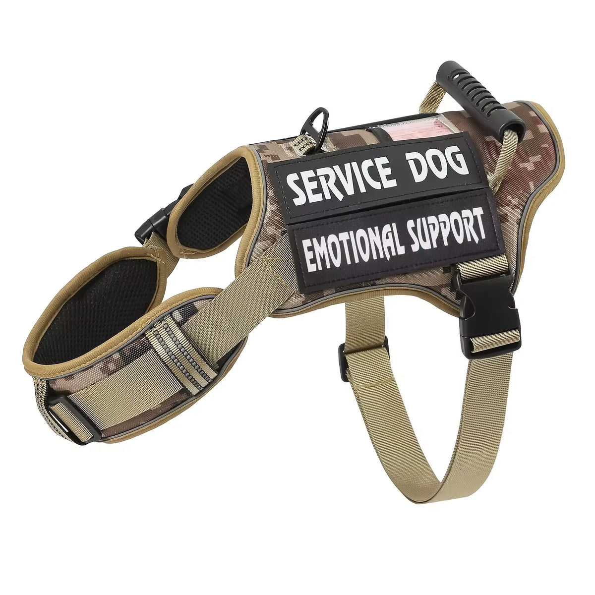 Adjustable Tactical Service Dog Harness With Handle And Reflective Straps