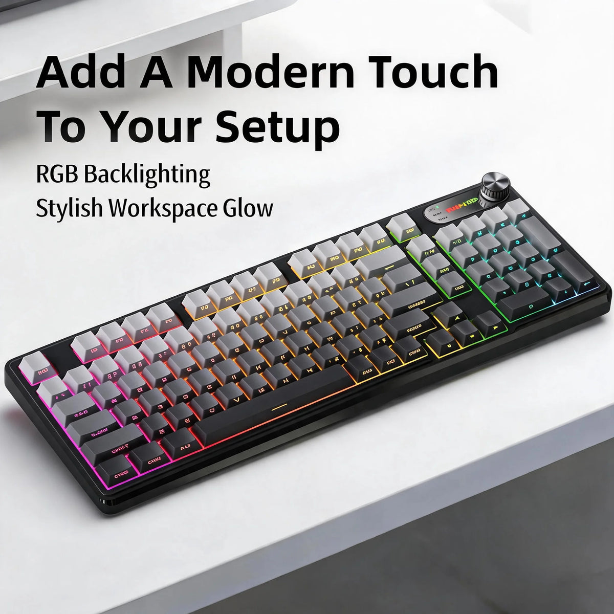 Tri Mode Wireless 98 Key Mechanical Style RGB Keyboard