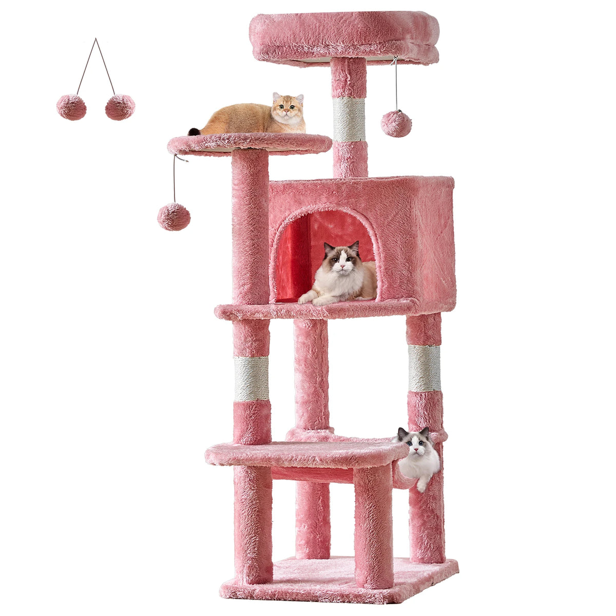 JHK Cat Tree Tower For Indoor Cats Multi Level Sisal Scratching Posts