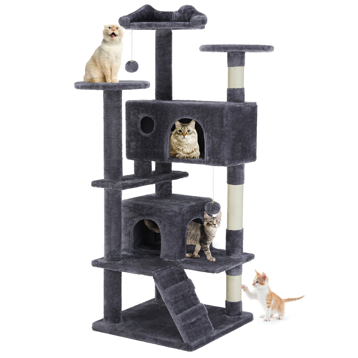 MCQ Indoor Cat Tree Multi Level Scratching Post Climbing Ladder