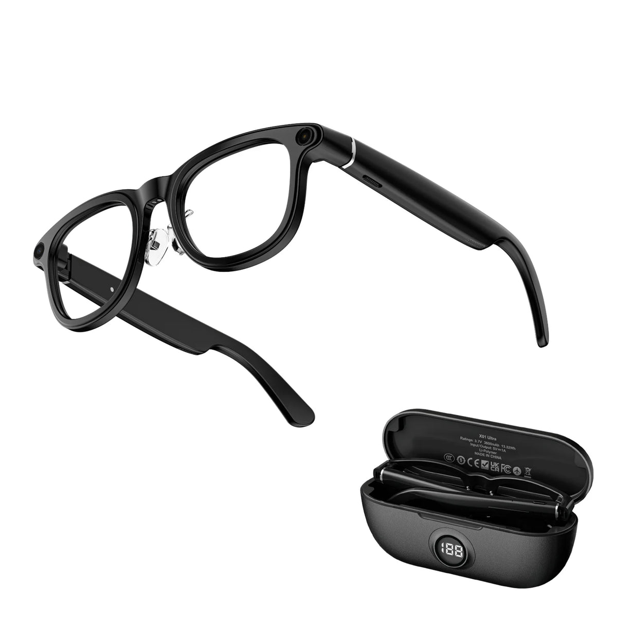LOKMATAI X01 Smart Bluetooth Camera Glasses With Open Ear Audio