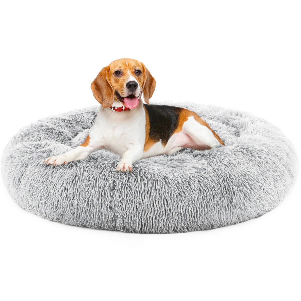 JHK Calming Dog Bed Washable Non Slip Plush Faux Fur