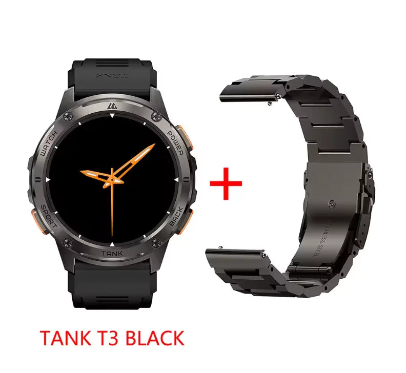 KOSPET Tank T3 AMOLED Smartwatch With Bluetooth Calling Fitness Tracking