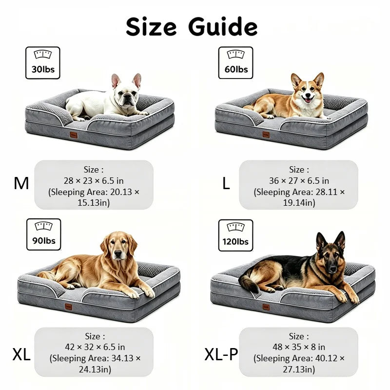Orthopedic Dog Sofa Bed With Memory Foam And Waterproof Cover