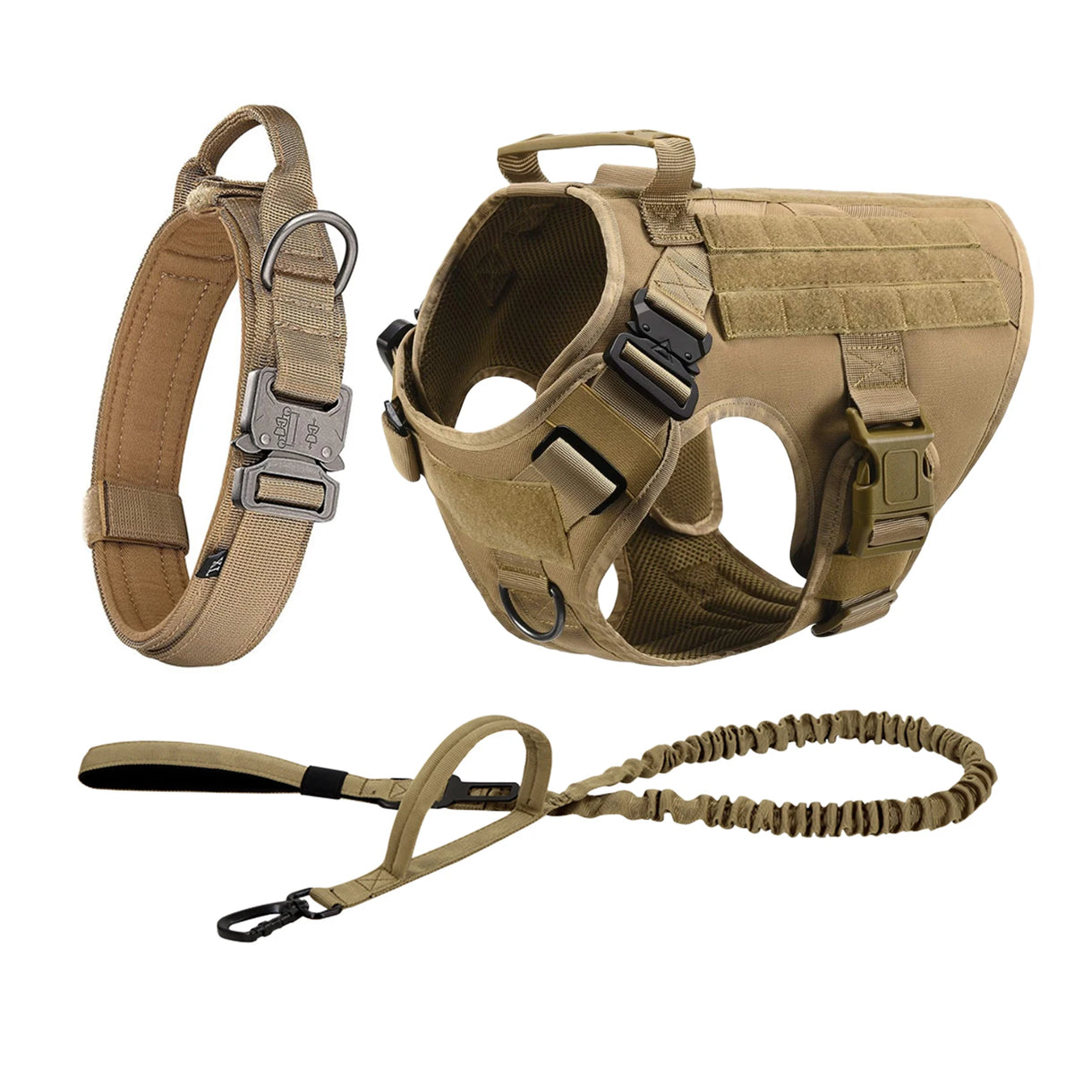 Adjustable Tactical Nylon Dog Harness With Quick Release
