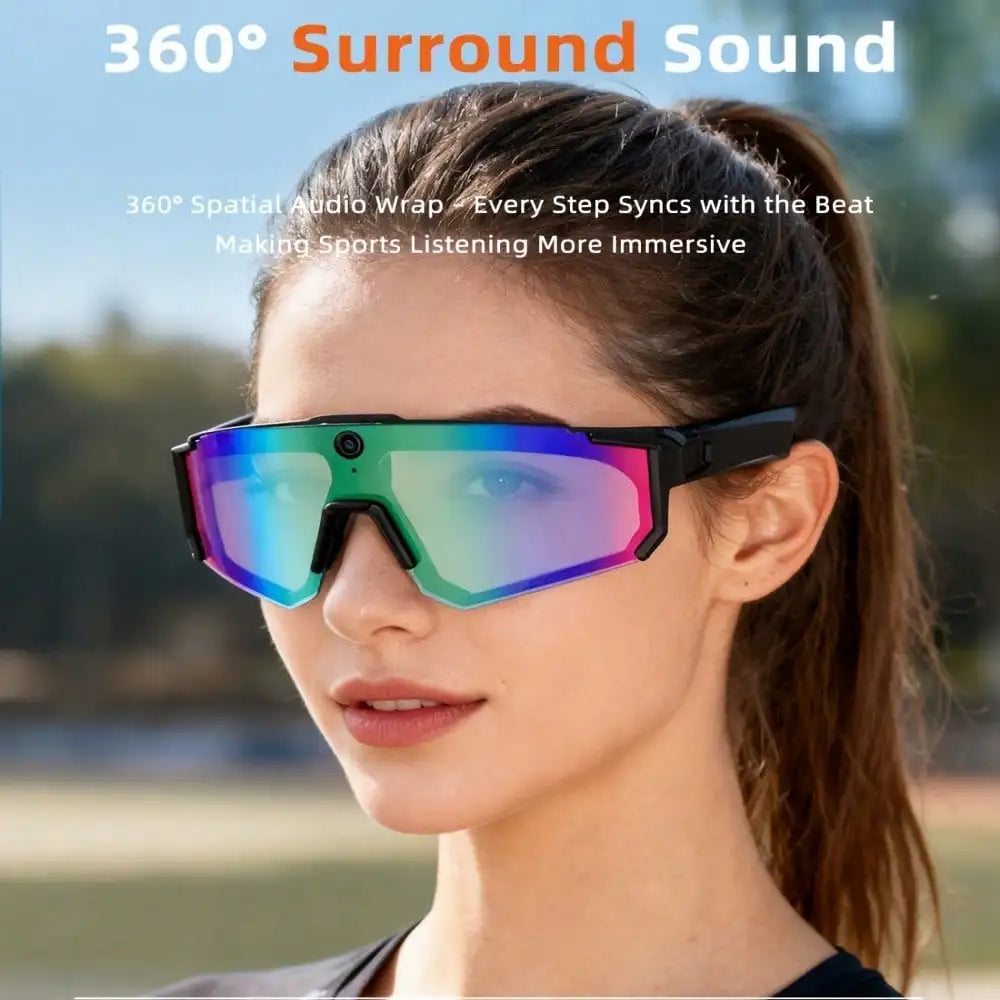 Hivisuals AI Camera Sunglasses With Bluetooth Audio And UV Protection