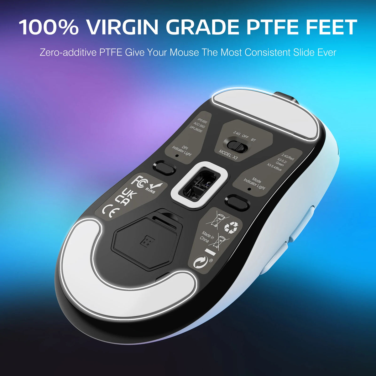 Attack Shark X3 Wireless Gaming Mouse With PAW3395 Optical Sensor