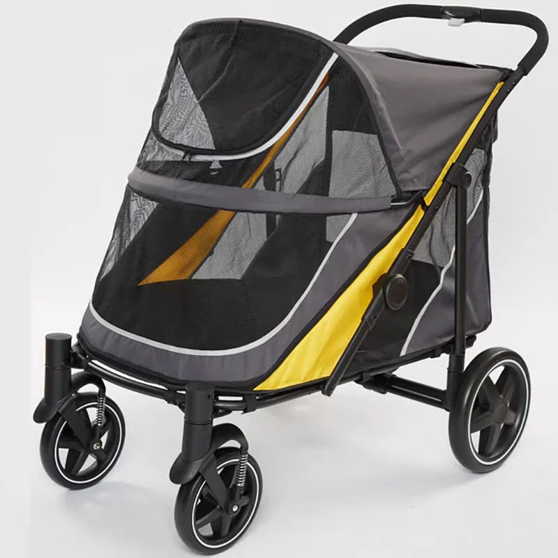 Garvee Foldable Pet Stroller for Dogs and Cats with Carrier