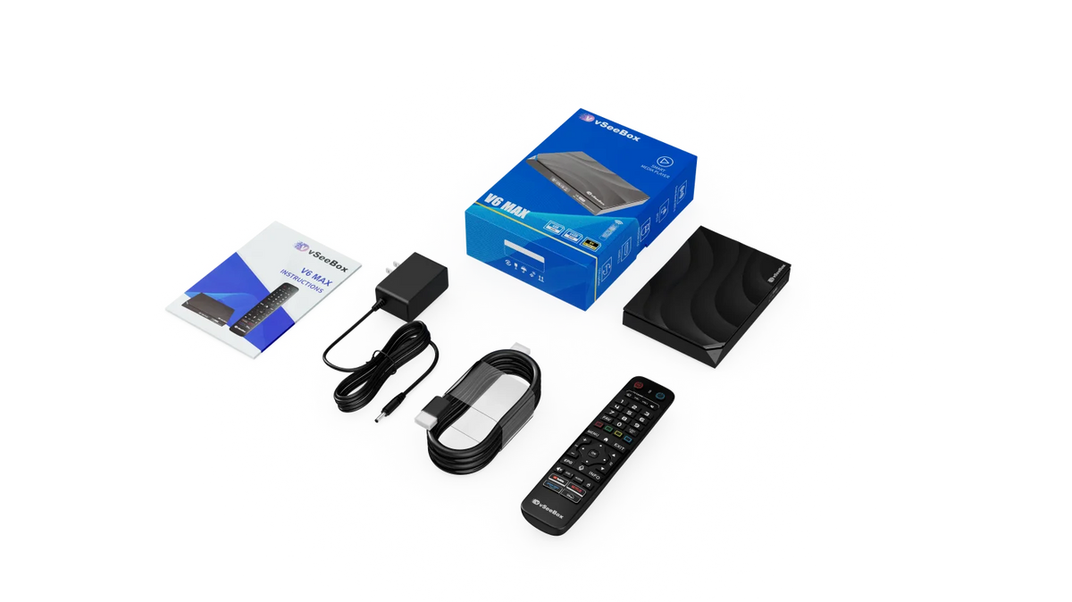 vSeeBox V6 Max Android Smart TV Streaming Box Dual Band WiFi