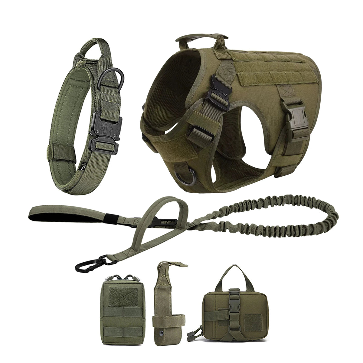 Adjustable Tactical Nylon Dog Harness With Quick Release