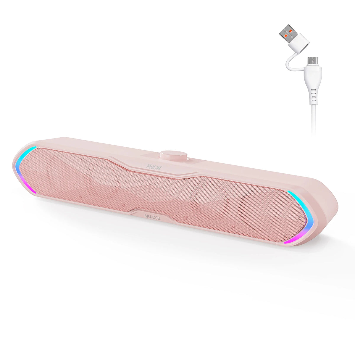MUCW Bluetooth USB Gaming Soundbar With Stereo Speaker Audio