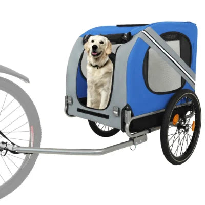 Foldable Dog Bicycle Trailer With Steel Frame for Outdoor Adventures