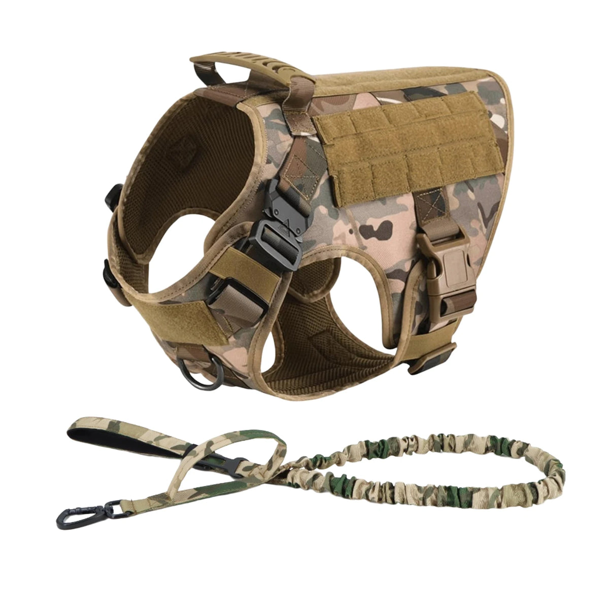Adjustable Tactical Nylon Dog Harness With Quick Release