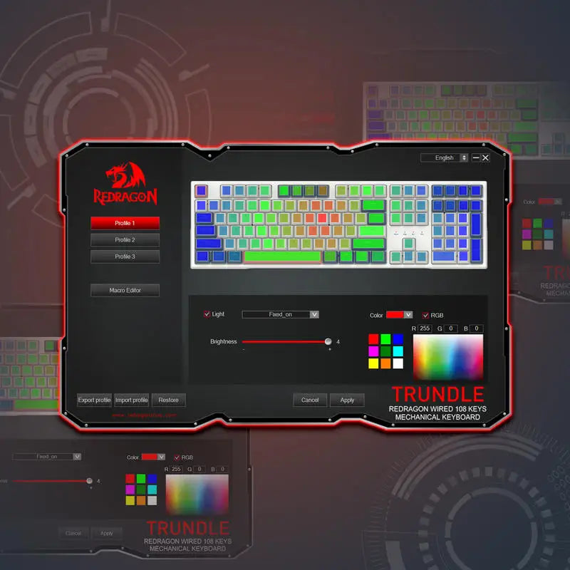 Redragon K668 Mechanical Gaming Keyboard With Hot Swappable Switches