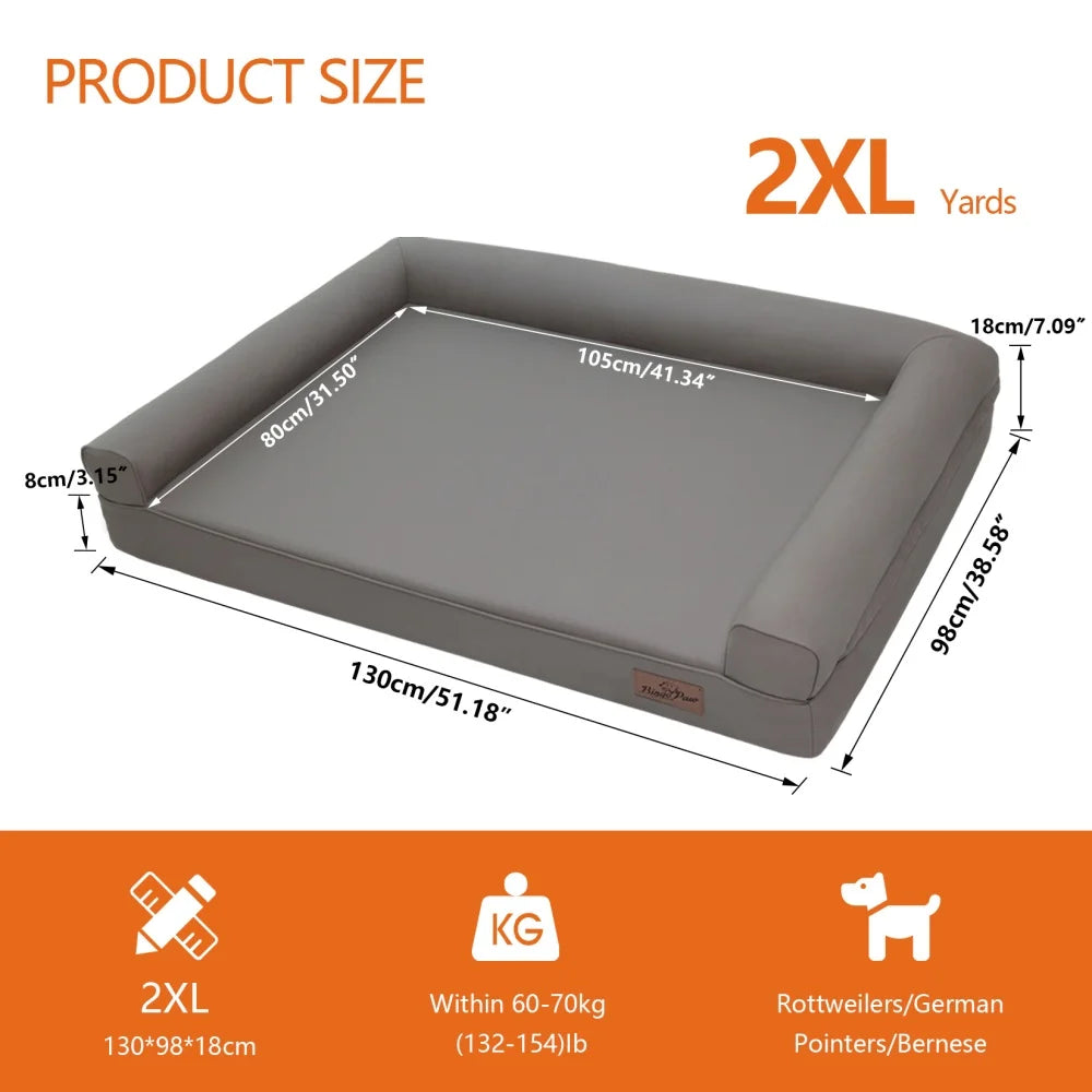 BORWART Orthopedic Dog Sofa Bed With Waterproof Removable Cover